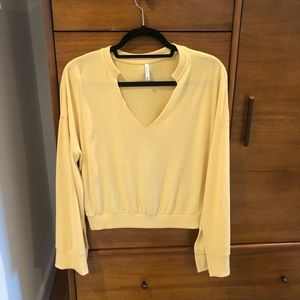 Z Supply V-neck Cropped Sweater